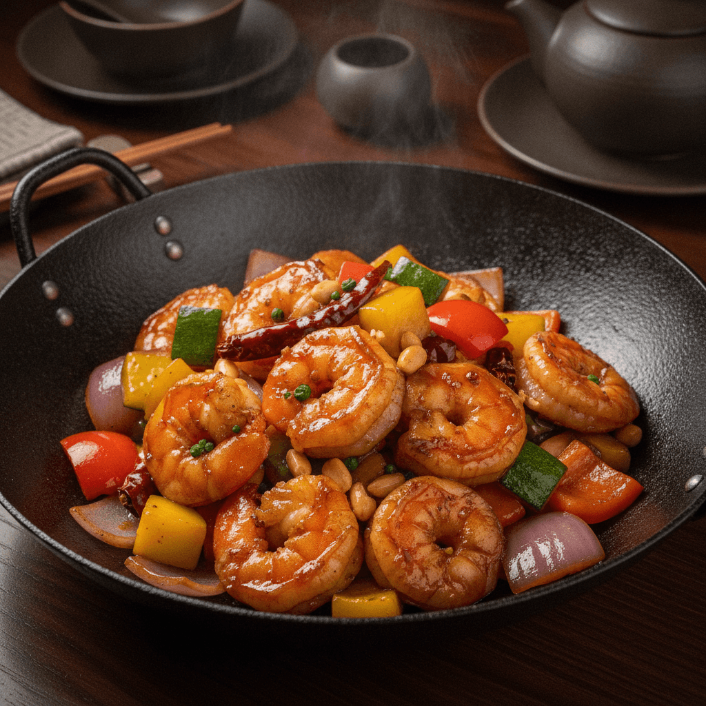Camarão Kung Pao